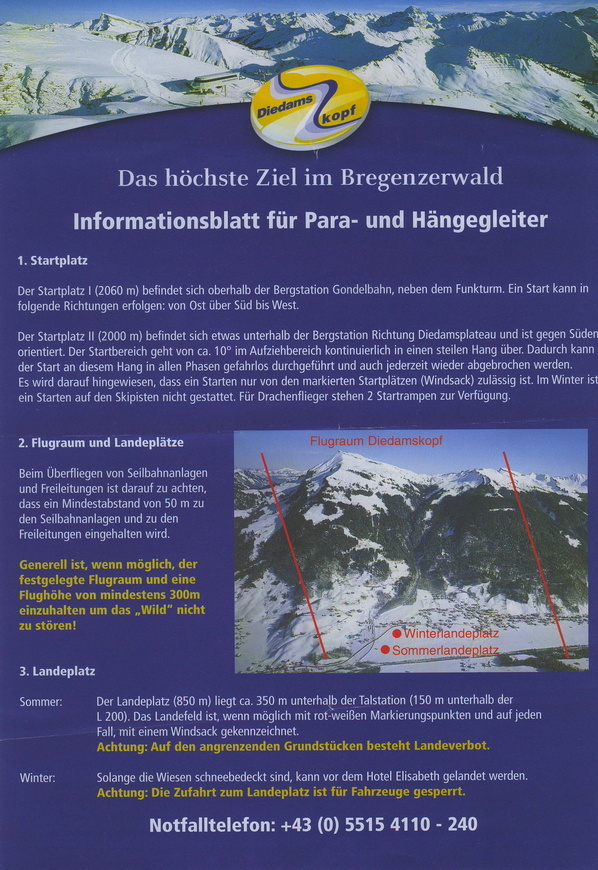 Die offizielle Fluggebietsbeschreibung der Diedamskopfbahn...