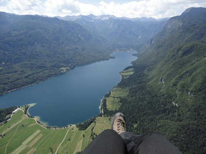 Flug vom Vogel (links oben) über Vogar (rechts) zum Landeplatz (links unten)