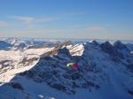 Paragliding Fluggebiet Europa » Schweiz » Obwalden,Ziebeln,Kurz nach dem Start vom Titlis. Im Hintergrund der Graustock