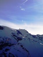 Paragliding Fluggebiet Europa » Schweiz » Obwalden,Titlis, alpiner Startplatz,Über dem Galtigrat vor dem Titlis