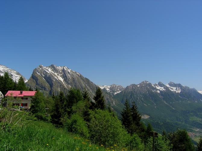 Blick in das Alpago-Dreieck vom Startplatz aus!