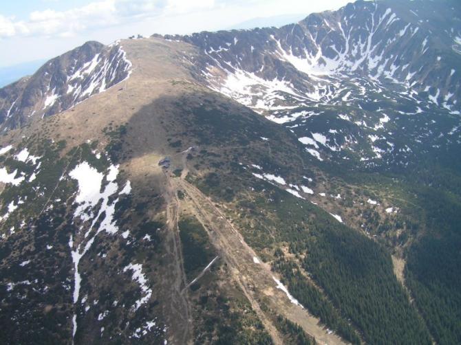 Nordstartplatz am Chopok von oben ...