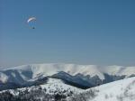Paragliding Fluggebiet Europa Slowakei ,Donovaly,winter soaring 2006. Picture made from Start to southwest direction.