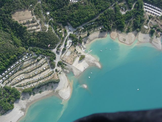 Der Landeplatz am Campingplatz Campeole du Lac im September 2009