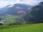Paragliding Fluggebiet Europa » Italien » Trentino-Südtirol,Mühlbach (Rio Molino),Ideales Startgelände - auch für Einsteiger sehr gut geeignet. Links unten der Landeplatz