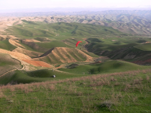 Mein erster Flug in Afghanistan. Blick von einem der Startplätze.