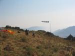 Paragliding Fluggebiet Europa » Frankreich » Korsika,San Bastiano,Startplatz mit kräftigem Wind am Nachmittag
