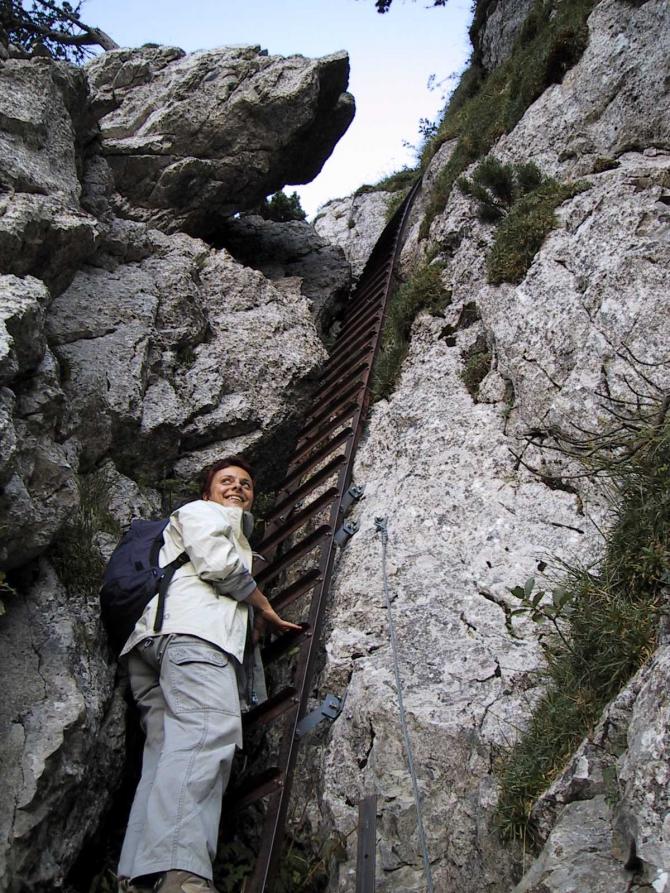 Die Eisenleiter zum Abstieg