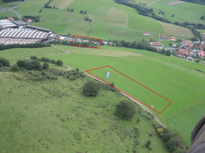 Landeplatz und Parkplatz