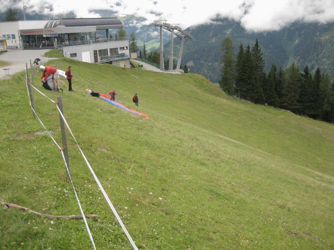 Schulungsstartplatz am ELfer - einfach die Skipiste runter