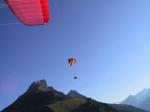 Paragliding Fluggebiet Europa » Österreich » Tirol,Elfer,Abenflug von der Elferhütte. Mit der letzten Gondel hoch und zu Fuß zur Elferhütte um dann den Sonnenuntergang zu genießen