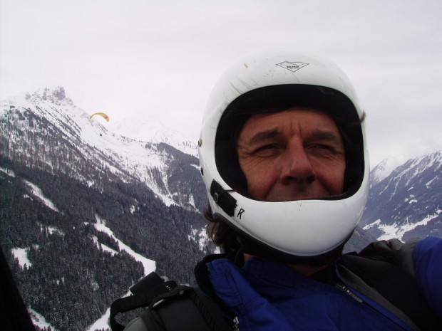 Stubaital Januar 2009.
Flug vom Kreuzjoch