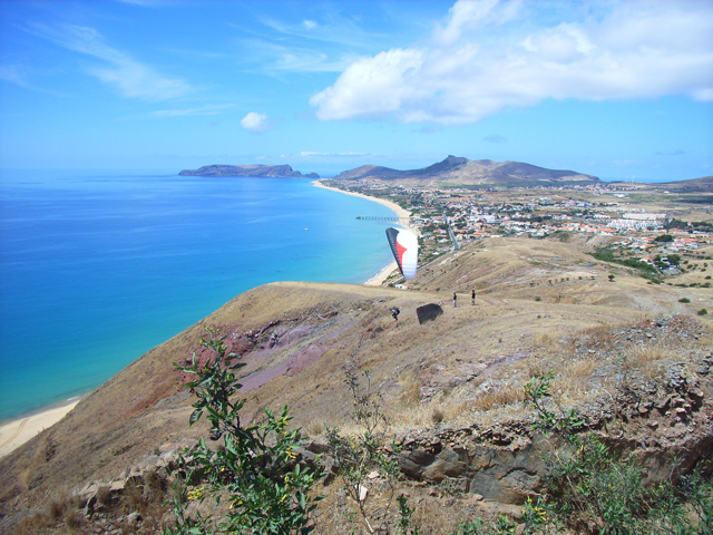 Der Startplatz Portela, direkt oberhalb des Hafens von Porto Santo