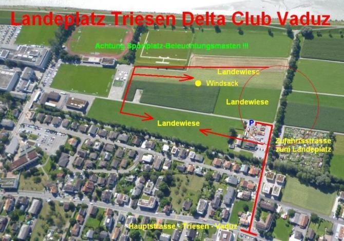 Landeplatz für Drachen in Triesen.