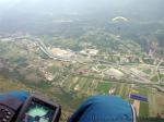 Paragliding Fluggebiet Europa Italien Piemont,Chiamberlando - La Riposa,LZ "le Braide" (blau markiert; beim rt Knie); als Referenz gut sichtbar die Autobahnausfahrt von Susa.

©www.velumvolitans.org