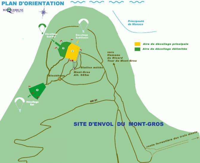 die offiziellen Startplätze am Mont Gros