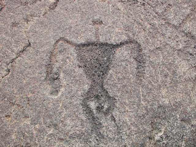 Einer der Petroglyphen, für die Puu Loa berühmt ist.