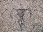 Paragliding Fluggebiet ,,Einer der Petroglyphen, für die Puu Loa berühmt ist.