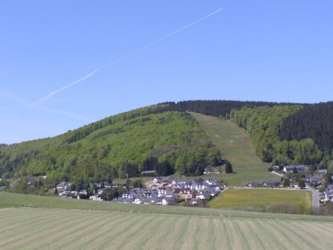 Das Bild ist im April 2007 vom Ettelsberglift aus aufgenommen worden. Hier kann man gut sehen das auf dem Hang keine Bäume mehr stehen.