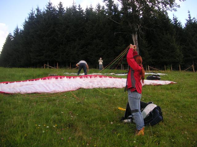 Leinen sortieren, vor einem entspannten Gleitflug.