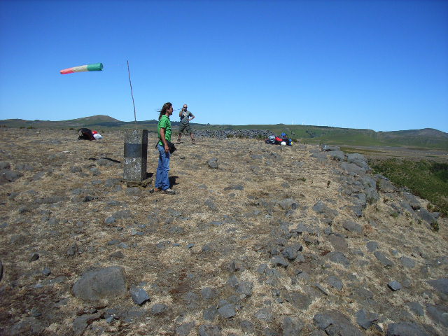der Messpunkt/die Landmarkierung ist der Ausgangspunkt für die schönste Fliegerfreude, Blauthermik Nonstop über der Hochebene madeiras, Paul da Serra