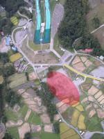 Paragliding Fluggebiet Asien » Japan,Hakuba - Happo,Landeplatz am Fuss der Olympiaschanzen