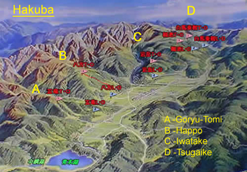Alle Gebiete der Region Hakuba (Bild©EL'S)