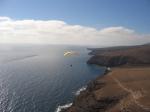 Paragliding Fluggebiet Europa Spanien Kanarische Inseln,Lanzarote - Playa Quemada,Blick der Küste entlang