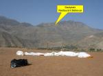 Paragliding Fluggebiet Afrika » Marokko,Tiz'n Test,Blick zurück zum Startplatz nach Landung auf dem Fußballplatz