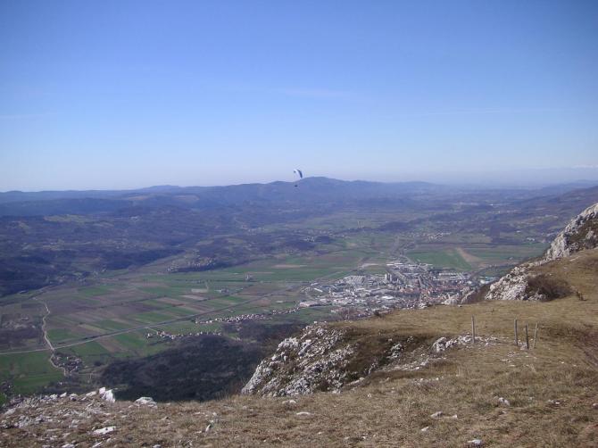 Blick vom Startplatz Richtung Ajdovscina.