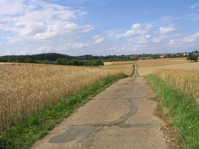 Das Bild ist von der Mitte der Strecke aufgenommen worden und zeigt die nördliche Hälfte der Schleppstrecke.