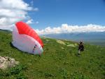 Paragliding Fluggebiet Asien » Kirgistan,Kir Tash / Suusamyr Tal / Kirgisistan,Vermutlich das erste mal, dass jemand von hier mit einem Paraglider gestartet ist.