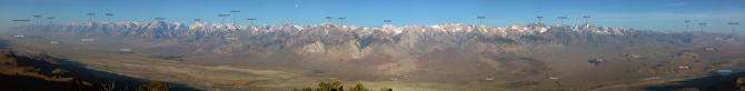 Panorama der Sierras, nur drueber fliegen ist schoener. MT Tinemaha/Birch MT sind Wohl die geignetsten Ausgangspunkte um das Thal zu queren.
