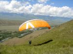 Paragliding Fluggebiet Asien » Kirgistan,Unnamed (Oskar darf benennen) - Ein Nordstart im Suusamyr Valley,Start am tiefer gelegenen Startplatz nach Norden