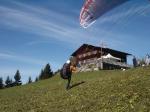 Paragliding Fluggebiet Europa » Schweiz » Graubünden,Stelserberg, Stels, Mottis,Startplatz beim Restaurant Mottis