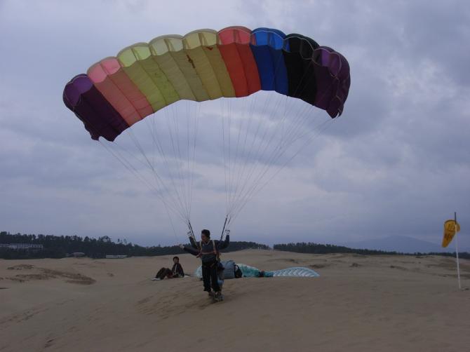 Ein 'AdK - Brizair' (1988 mein erster Schirm) ist hier immer noch im Einsatz...