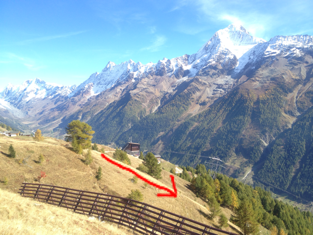 Startplatz Lauchernalp, westlich der Bergstation