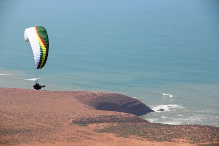 Skywalk Chili, Legzira, watch out for tides, could be kinda narrow to land for beginners.