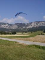 Paragliding Fluggebiet Europa » Österreich » Niederösterreich,Hohe Wand,Im Landeanflug zum Schullandeplatz (Thalmitte)