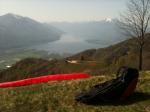 Paragliding Fluggebiet Europa » Schweiz » Tessin,Mornera,Blick vom Startplatz in Richtung Lago Maggiore (aufgenommen am 11.04.2011)