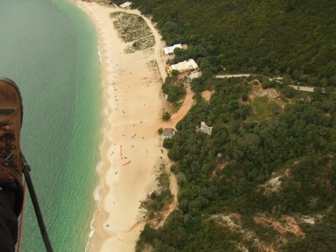 Der Landeplatz am Strand.