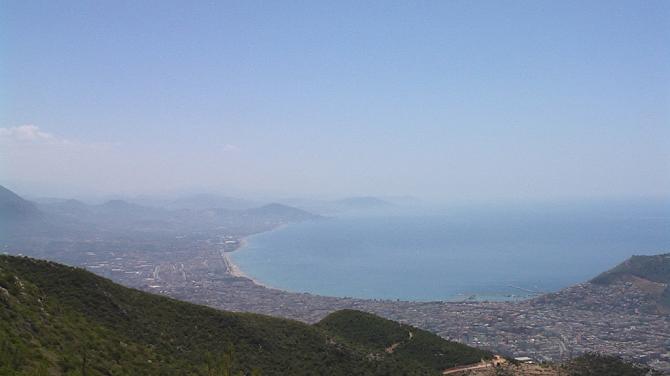Aussicht vom Startplatz über Alanya.