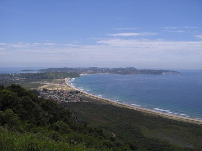 Vom Startplatz aus gesehen Richtung Tucuns Strand sprich Landeplatz 
Foto 20.02.2008