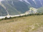 Paragliding Fluggebiet Europa » Italien » Trentino-Südtirol,Sulden, Stilfs,Blick vom Startplatz ins Tal
