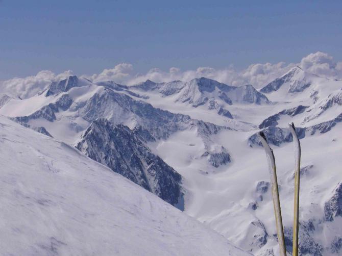 view from the top towards the Ötztaler alps