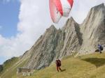 Paragliding Fluggebiet Europa » Österreich » Osttirol,Prägraten - Sajathütte,Start auf der Sajathütte zum Freundschaftsfliegen der Paragleiter Prägraten 2003.