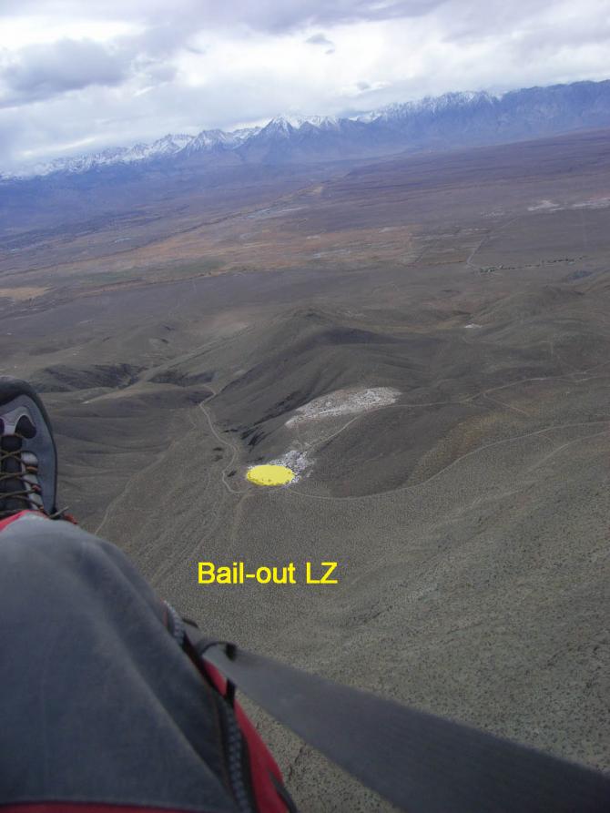'Bail-out'-LZ: vom Start aus nicht direckt sichtbar, doch man fährt daran vorbei.