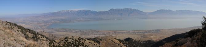 Pano: Blick gegen Osten (zum Utah Lake)