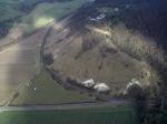 Paragliding Fluggebiet ,,Site viewed from 300m from above landing and West take of