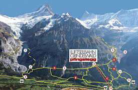 Situation Pfingstegg von First aus gesehen